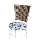 Ver imagem 2 de 2 Cadeiras Branca para Mesa Hawai Avelã Assento Floral:floral Branco