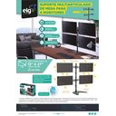 Ver imagem 4 de Suporte Ergonômico Articulado de Mesa para 4 Monitores, Elg, T160nd4, 15"-27", Altura Ajustável