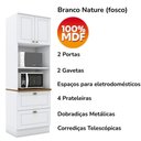 Ver imagem 5 de Cozinha Modulada 3 Pecas 120cm Ce759 Americana Branco Nature Henn