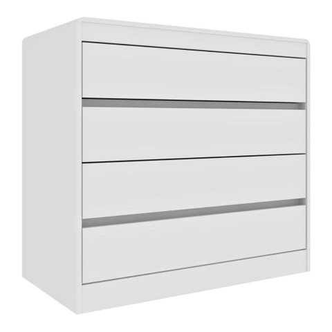 Cômoda com 4 Gavetas 91cm Multimóveis CR35475 Neve