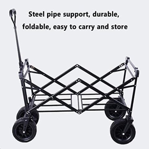Carrinho Mao Dobravel Carga Camping Praia Transporte Multiuso 100kg Portatil Acampamento Pesca Viage
