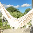 Ver imagem 2 de Rede de Descanso Confortável Lazer Redes Mundo Cor Rosa com Branco