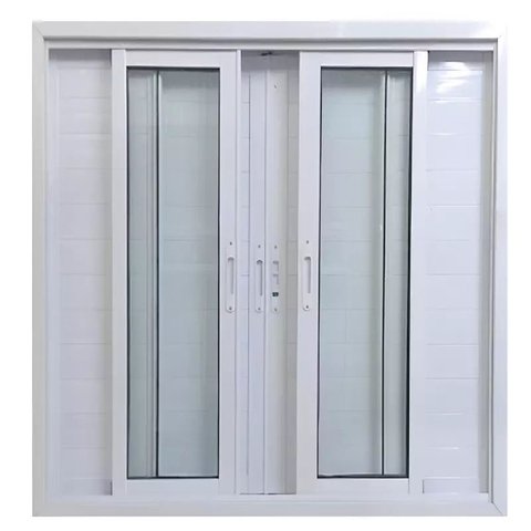 Janela de Alumínio Branco Veneziana Lambril de Correr 6 Folhas sem Grade Cmc Classic-1.00(l)x1.20(a)