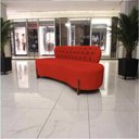 Ver mais imagens de Sofá 3 Lugares Orgânico Curvo Tókio 180cm Couro Vermelho