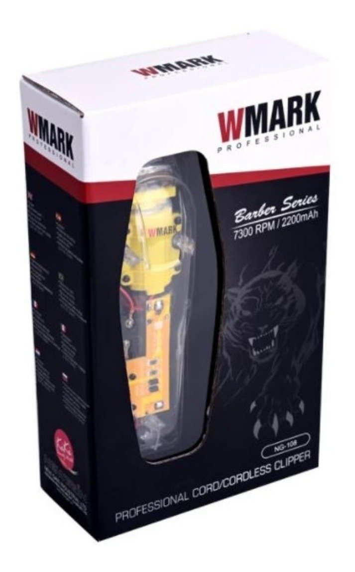 Máquina Cortar Cabelo Wmark Ng-108 Transparente Profissional - 5