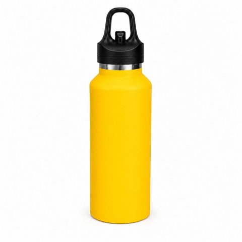 Garrafa Térmica Ms-940 700ml Inox 316 com Tampa de Abertura Rápida e Vedação Segura:Amarela