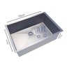 Cuba Pia de Inox Quadrada para Louça Cozinha - Gourmet 70x40cm - 2