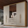 Guarda-roupa Casal 6 Portas 4 Gavetas Casal Giardino Amêndola Touch/nude Prime - 2