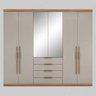 Guarda-roupa Casal 6 Portas 4 Gavetas Casal Giardino Amêndola Touch/nude Prime - 6