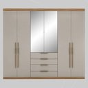 Ver imagem 6 de Guarda-roupa Casal 6 Portas 4 Gavetas Casal Giardino Amêndola Touch/nude Prime