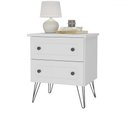 Ver imagem 2 de Mesa de Cabeceira Fort 2 Gavetas 100% Mdf Branco - Manbel