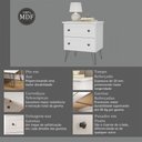 Ver imagem 4 de Mesa de Cabeceira Fort 2 Gavetas 100% Mdf Branco - Manbel