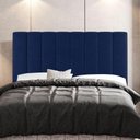 Ver mais imagens de Kit Cabeceira E Baú Cama Box King 195Cm Suede Azul