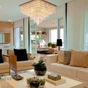 Ver imagem 2 de Kit 2 Luminárias Plafon Cristal K9 Âmbar 40x40 Área Gourmet