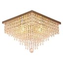 Ver imagem 1 de Kit 2 Luminárias Plafon Cristal K9 Âmbar 40x40 Área Gourmet