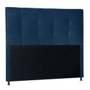 Ver imagem 6 de Kit Cabeceira e Calçadeira Baú Casal 1,40m Berlim Suede - Pallazio Cor Azul Marinho