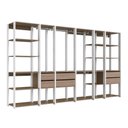 Ver imagem 4 de Guarda Roupa Modulado Closet com 6 Gavetas MDP Branco-Madeirado Multimóveis 320cm