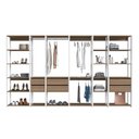 Ver imagem 5 de Guarda Roupa Modulado Closet com 6 Gavetas MDP Branco-Madeirado Multimóveis 320cm