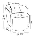 Ver imagem 5 de Poltrona Curva Orgânica Decorativa Escritório Sala e Recepção com Almofada Bella Bouclé Cinza - Mabe