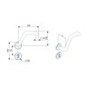 Fechadura de Acessibilidade Externa Roseta Redonda Inox Escovado 55mm Soprano - 3