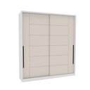 Ver imagem 2 de Guarda-roupa Casal Lisboa 2 Portas 2 Gavetas Branco/creme - Politorno