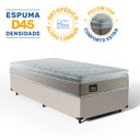Ver imagem 2 de Cama Box Solteiro com Colchão de Espuma D45 Strong One Face Bege - Suporta até 150kg + 1 Trav