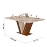 Mesa de Jantar Retangular com Vidro 6 Lugares - 4