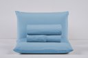 Ver imagem 1 de Lençol Cama Box Casal 200 Fios 4 Peças Conjunto com Virol 100% Algodão:azul Bebe