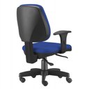 Ver imagem 2 de Cadeira Executiva Giratória para Escritório Job com Back System Ergonômica Nr-17 Anatômica Azul