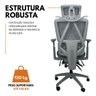 Kit 8 Cadeiras de Escritório Presidente Executiva Oficial Titan Cinza - 6