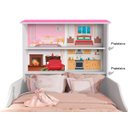 Ver imagem 3 de Cama Casinha Infantil Princesa com Prateleiras Grade de Proteção e Colchão Branco