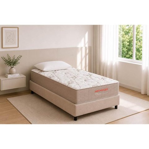 Cama Box Crc Solt +Colchão Molas Orvieto Orthoflex 96x203
