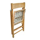 Ver imagem 1 de Cadeira Dobrável Assento de Corda Náutica Encosto Anatômico Acabamento a Óleo Natural