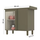 Ver imagem 2 de Balcão de Cozinha Canto Reto 84cm c/ Tampo Connect Duna Cristal Henn