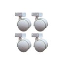 Ver imagem 3 de Rodizio Rb 50 Chapa U 15 Mm Para Berço Branco (Kit Com 4 Un)