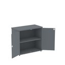 Ver imagem 4 de Armário Baixo para Escritório AB700P25 2 Portas 1 Prateleira MDP BP Grafite Pandin