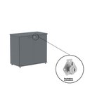 Ver imagem 5 de Armário Baixo para Escritório AB700P25 2 Portas 1 Prateleira MDP BP Grafite Pandin