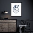 Ver imagem 1 de Quadro Decorativo Minimalista Iemanjá Sereia - 60x48cm:madeira Branca