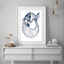 Ver imagem 2 de Quadro Decorativo Minimalista Iemanjá Sereia - 60x48cm:madeira Branca