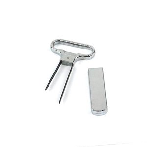 Abridor de Garrafa de Vinho Bitfly Portátil Metal Dois-dente Extrator Prata