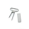Abridor de Garrafa de Vinho Bitfly Portátil Metal Dois-dente Extrator Prata - 1
