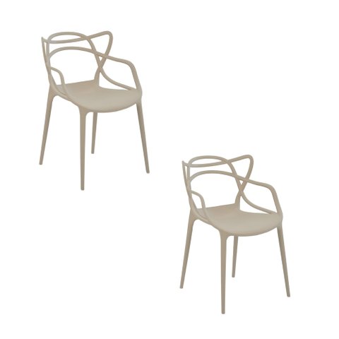 Cadeira Sala de Jantar Kit2 Allegra Nude R02 - D'Rossi