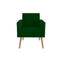 Ver imagem 3 de Kit 4 Poltronas Decorativas Escritório Sala Recepção Larah Suede Verde