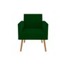 Kit 4 Poltronas Decorativas Escritório Sala Recepção Larah Suede Verde - 3
