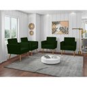 Ver imagem 1 de Kit 4 Poltronas Decorativas Escritório Sala Recepção Larah Suede Verde