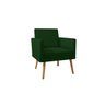 Kit 4 Poltronas Decorativas Escritório Sala Recepção Larah Suede Verde - 2