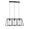 Pendente Três Lâmpadas em Aço Lt-860-4013 E27*3 Bivolt Preto - 1