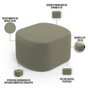 Ver imagem 3 de Puff Decorativo Orgânico para Living Quarto 70cm Doha W01 Bouclê Verde Oliva - Lyam Decor