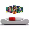 Quadro Decorativo Romero Britto Obra Brasileira 200x100 - 4
