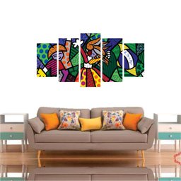 Quadro Decorativo Romero Britto Obra Brasileira 200x100 - 6 Quadro Decorativo Romero Britto Obra Brasileira 200x100 - 6
